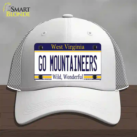 Go Mountaineers Novelty License Plate Hat Mesh / White