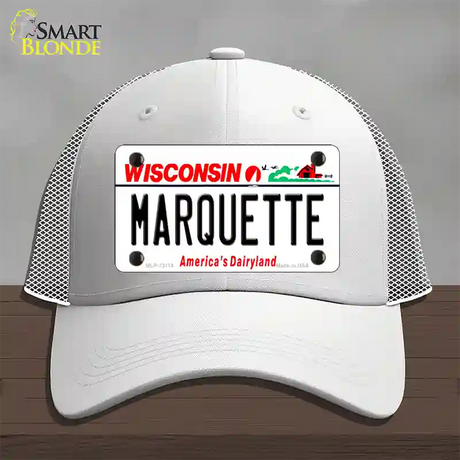 Marquette Novelty License Plate Hat Mesh / White