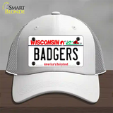 Badgers Novelty License Plate Hat Mesh / White