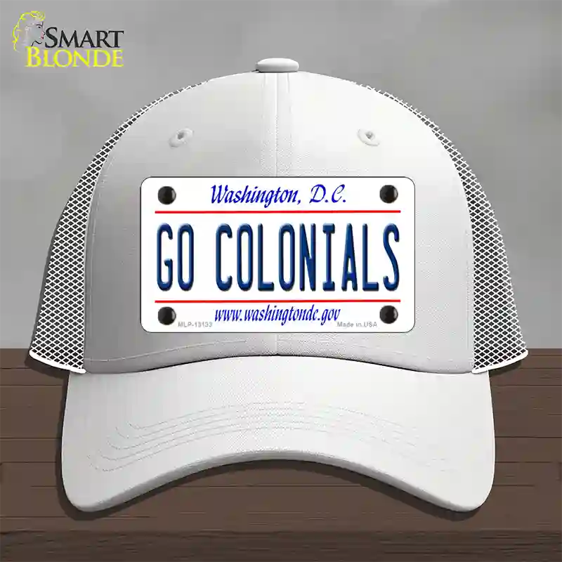 Go Colonials Novelty License Plate Hat Mesh / White