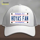 Hoyas Fan Novelty License Plate Hat Mesh / White