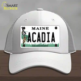 Acadia Maine Novelty License Plate Hat Mesh / White