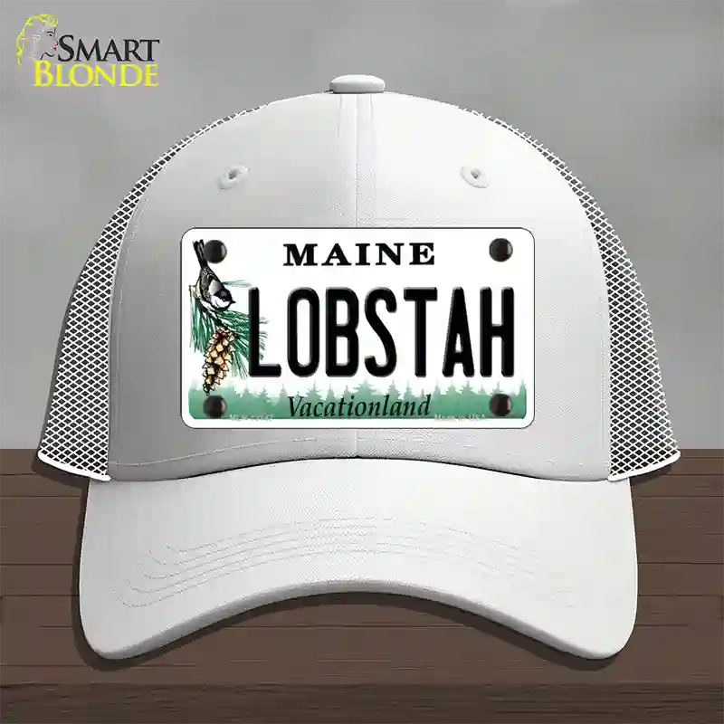 Lobstah Maine Novelty License Plate Hat Mesh / White