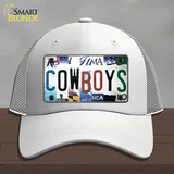 Cowboys Strip Art Novelty License Plate Hat Tag Mesh / White