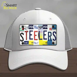 Steelers Strip Art Novelty License Plate Hat Tag Mesh / White