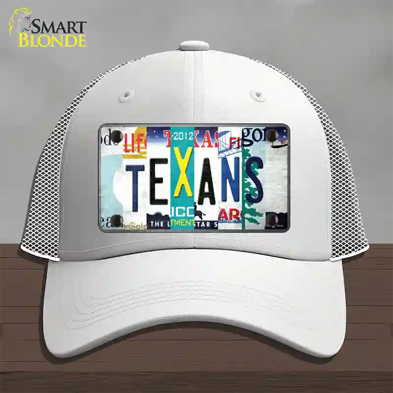 Texans Strip Art Novelty License Plate Hat Tag Mesh / White