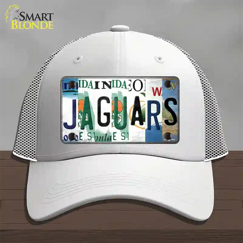 Jaguars Strip Art Novelty License Plate Hat Tag Mesh / White