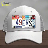 49ers Strip Art Novelty License Plate Hat Tag Mesh / White