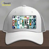 Buccaneers Strip Art Novelty License Plate Hat Tag Mesh / White