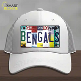 Bengals Strip Art Novelty License Plate Hat Tag Mesh / White