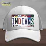 Indians Strip Art Novelty License Plate Hat Tag Mesh / White