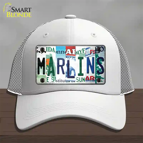 Marlins Strip Art Novelty License Plate Hat Tag Mesh / White