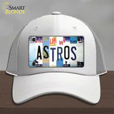 Astros Strip Art Novelty License Plate Hat Tag Mesh / White