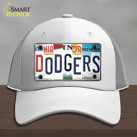 Dodgers Strip Art Novelty License Plate Hat Tag Mesh / White