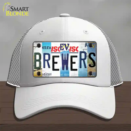 Brewers Strip Art Novelty License Plate Hat Tag Mesh / White