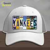 Yankees Strip Art Novelty License Plate Hat Tag Mesh / White