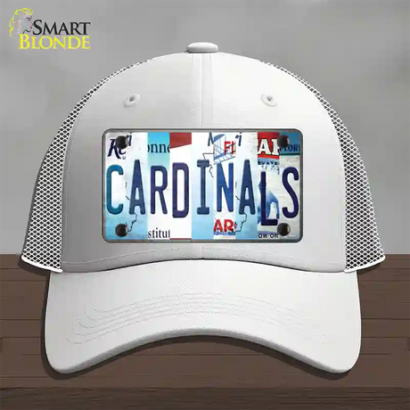 Cardinals Baseball Strip Art Novelty License Plate Hat Tag Mesh / White