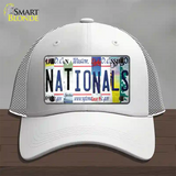 Nationals Strip Art Novelty License Plate Hat Tag Mesh / White