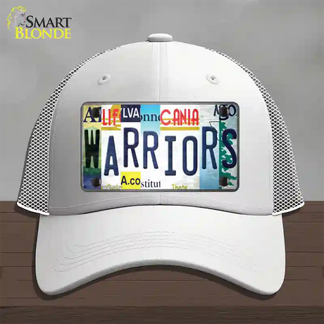 Warriors Strip Art Novelty License Plate Hat Tag Mesh / White