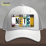 Nets Strip Art Novelty License Plate Hat Tag Mesh / White