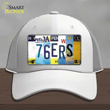 76ers Strip Art Novelty License Plate Hat Tag Mesh / White