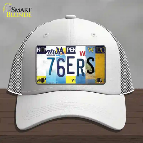 76ers Strip Art Novelty License Plate Hat Tag Mesh / White