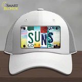 Suns Strip Art Novelty License Plate Hat Tag Mesh / White