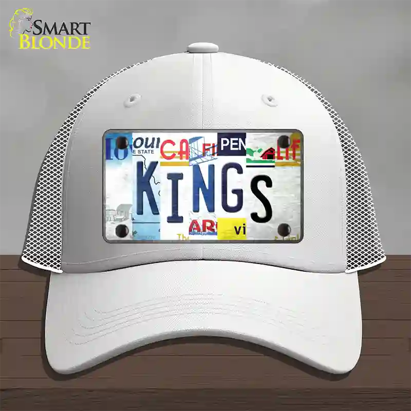 Kings Strip Art Novelty License Plate Hat Tag Mesh / White