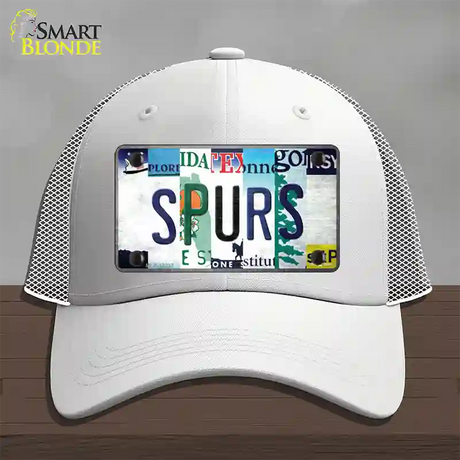 Spurs Strip Art Novelty License Plate Hat Tag Mesh / White