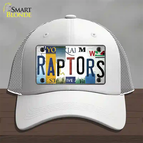 Raptors Strip Art Novelty License Plate Hat Tag Mesh / White