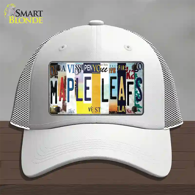 Maple Leafs Strip Art Novelty License Plate Hat Tag Mesh / White