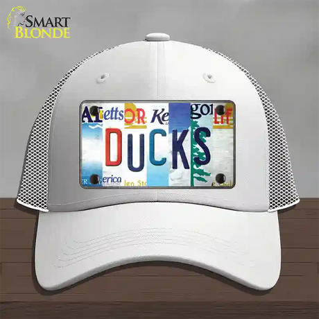 Ducks Strip Art Novelty License Plate Hat Tag Mesh / White