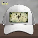 Scorpio Zodiac Novelty License Plate Hat Mesh / White