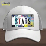 Stars Strip Art Novelty License Plate Hat Tag Mesh / White