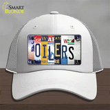 Oilers Strip Art Novelty License Plate Hat Tag Mesh / White