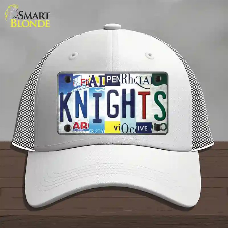 Golden Knights Strip Art Novelty License Plate Hat Tag Mesh / White