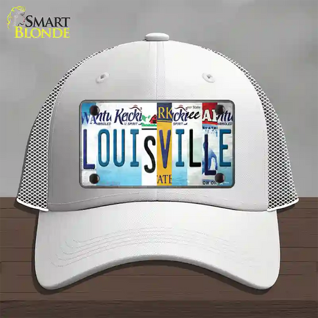 Louisville Strip Art Novelty License Plate Hat Tag Mesh / White