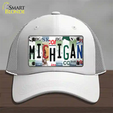 Michigan Strip Art Novelty License Plate Hat Tag Mesh / White