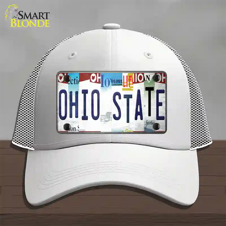 Ohio State Strip Art Novelty License Plate Hat Tag Mesh / White