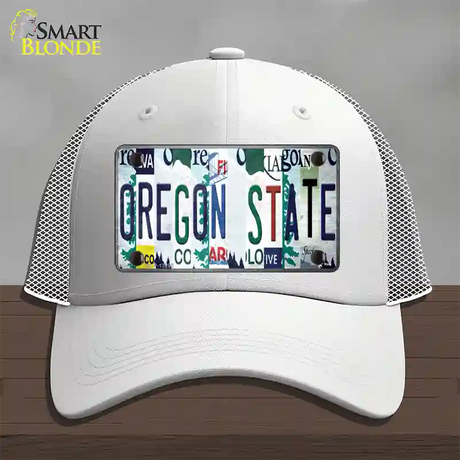 Oregon State Strip Art Novelty License Plate Hat Tag Mesh / White