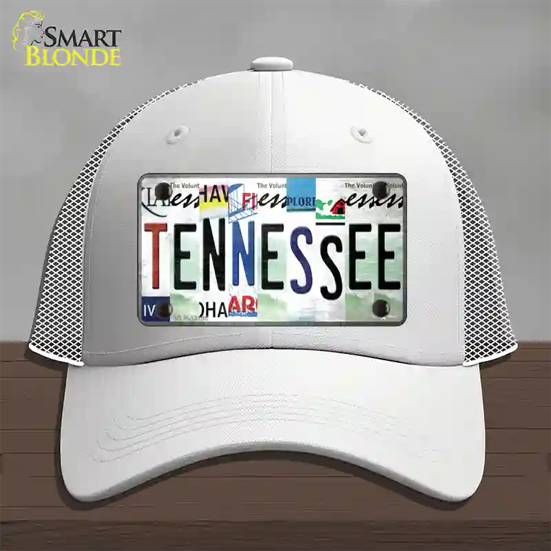 Tennessee Strip Art Novelty License Plate Hat Tag Mesh / White