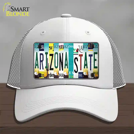 Arizona State Strip Art Novelty License Plate Hat Tag Mesh / White