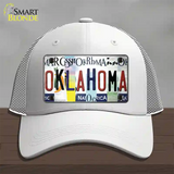 Oklahoma Strip Art Novelty License Plate Hat Tag Mesh / White