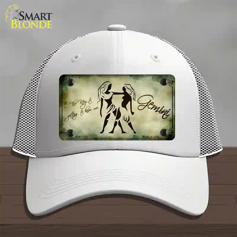 Gemini Zodiac Novelty License Plate Hat Mesh / White