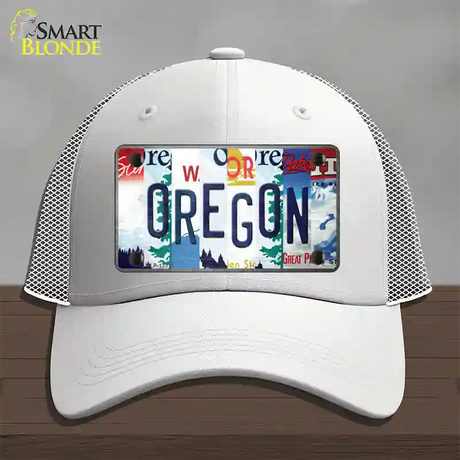 Oregon Strip Art Novelty License Plate Hat Tag Mesh / White