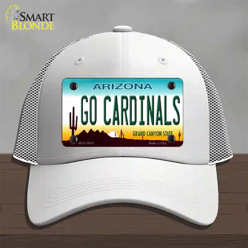 Go Cardinals Novelty License Plate Hat Tag Mesh / White