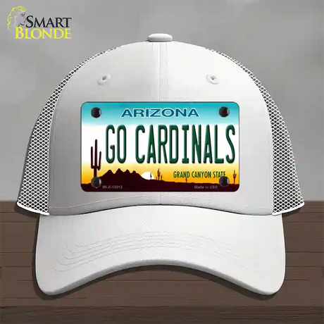 Go Cardinals Novelty License Plate Hat Tag Mesh / White