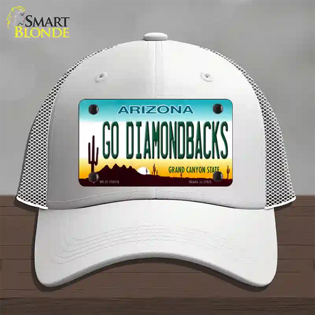 Go Diamondbacks Novelty License Plate Hat Tag Mesh / White