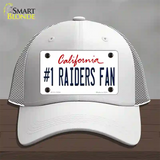 Number 1 Raiders Fan Novelty License Plate Hat Tag Mesh / White