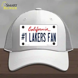 Number 1 Lakers Fan Novelty License Plate Hat Tag Mesh / White